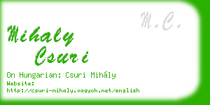 mihaly csuri business card